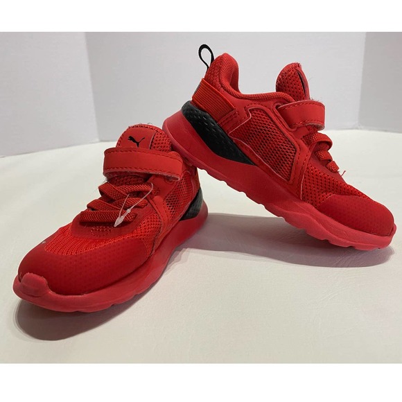 Like New Puma Toddler Sneakers Size 8C US Red Unisex - Picture 4 of 6